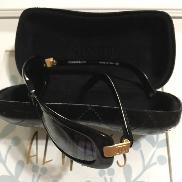 SOLD Chanel Black Square Sunglasses 1067608 5026 - Picture 2 of 8